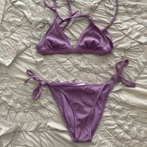 sparkly purple bikini